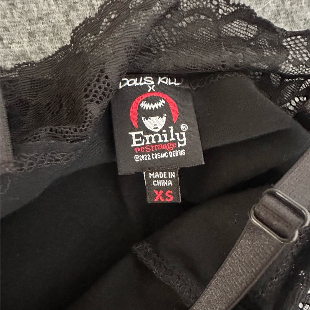 Emily the strange black lace tank top - Picture 5 of 5